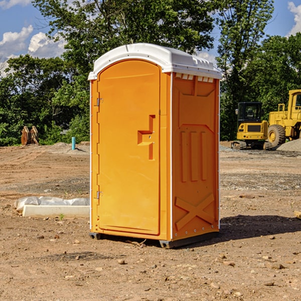 how often are the porta potties cleaned and serviced during a rental period in Rural